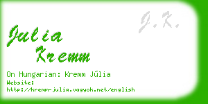 julia kremm business card